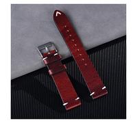 AXTGBHL Cera de petróleo Cambio de color Retro Cambio de reloj Piezas de correa de los hombres de las mujeres Banda de reloj de negocios 20mm 22mm Correa de cuero Accesorio de la pulsera(Red,20mm)