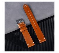 AXTGBHL Cera de petróleo Cambio de color Retro Cambio de reloj Piezas de correa de los hombres de las mujeres Banda de reloj de negocios 20mm 22mm Correa de cuero Accesorio de la pulsera(Brown,20mm)