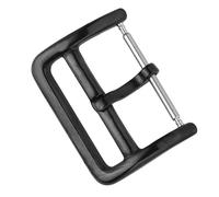 AXTGBHL Cierre de reloj, hebilla de acero inoxidable 316L, 12, 14, 16, 17, 18mm, 19mm, 20mm, 22mm, botón de reloj pulido, accesorios for reloj, hebilla de Pin de 2,0mm(Schwarz,18mm)