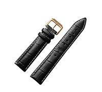 AXTGBHL Cintas de relojes de cuero 12/14 / 16/17 / 18/19/20/22 / 24mm Watch Steel Pin Hebilla Banda Banda Correa Pulsera de cinturón de muñeca(Red Black,13mm)