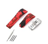 AXTGBHL Correa de caucho for hombre, accesorios for reloj, hebilla, apto for Rolex, apto for Ditong, apto for correa de silicona fantasma de agua, pulsera impermeable de 20 mm, correa de reloj(Camoufl