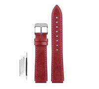 AXTGBHL Correa de cuero con hebilla de acero inoxidable for hombre, pulsera de reloj Retro, compatible con Casio Fit For G-Shock AE-1200WH/1300/1000/A159 A158 A168(Red-steel buckle)