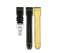 AXTGBHL Correa de cuero con patrón de fibra de carbono for IWC Fit for la serie Pilot IW377903 IW389108 Correas de reloj de cuero 20 mm 21 mm 22 mm Pulsera for hombres(01-silver bucke-B,22mm)