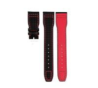 AXTGBHL Correa de cuero con patrón de fibra de carbono for IWC Fit for la serie Pilot IW377903 IW389108 Correas de reloj de cuero 20 mm 21 mm 22 mm Pulsera for hombres(02-no bucke,20mm)