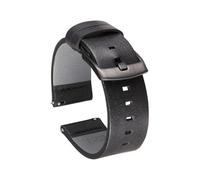 AXTGBHL Correa de cuero for reloj Samsung Galaxy Watch 42 46mm Gear S3 Sport WatchBand de liberación rápida 18 20 22 24mm gris(Black(black),22mm)
