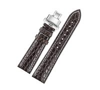 AXTGBHL Correa de cuero Reloj de reloj Ajuste for 12/14 / 16/17/19/19/20/21/22 / 23mm Relojes Cinturón de muñeca Hebilla de mariposa(Brown white,23mm)