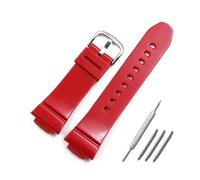 AXTGBHL Correa de goma con hebilla for Casio, compatible con BABYG BGA130 131 160 BA110 111 112 5338, correa de reloj deportiva resistente al agua(Red)