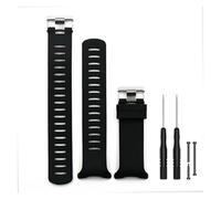 AXTGBHL Correa de goma for hombre, accesorios for reloj, aptos for SUUNTO D4 D4i, aptos for NOVO, correa de silicona for buceo, pulsera deportiva for exteriores, correa de reloj for mujer(Schwarz)