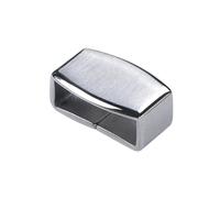 AXTGBHL Correa de metal Anillo Reloj Keeper Loop Correa de reloj 18/20 mm Apto for Seiko Titular Anillo de retención Accesorios Correa de caucho de silicona Apta for Garmin(Silver,20MM_NO LOGO)