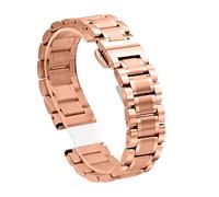 AXTGBHL Correa de metal de acero inoxidable Ajuste for TicWatch Pro 2020 3 Lite Gtx e2 s2 Moda Durable Reloj de reemplazo Pulsera de reemplazo Correas de reloj(Rose gold,S2)