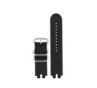 AXTGBHL Correa de nailon for reloj Casio Fit for serie PROTREK PRW-3000 3100 6000 6100Y, pulsera de lona for hombre(Black line silver)