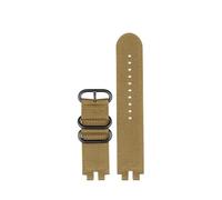 AXTGBHL Correa de nailon for reloj Casio Fit for serie PROTREK PRW-3000 3100 6000 6100Y, pulsera de lona for hombre(Khaki black buckle)