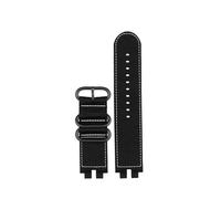 AXTGBHL Correa de nailon for reloj Casio Fit for serie PROTREK PRW-3000 3100 6000 6100Y, pulsera de lona for hombre(White line black)