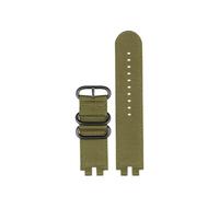 AXTGBHL Correa de nailon for reloj Casio Fit for serie PROTREK PRW-3000 3100 6000 6100Y, pulsera de lona for hombre(Green black buckle)