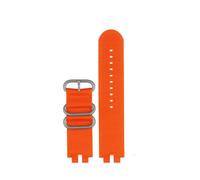 AXTGBHL Correa de nailon for reloj Casio Fit for serie PROTREK PRW-3000 3100 6000 6100Y, pulsera de lona for hombre(Orange silver buckle)