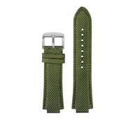 AXTGBHL Correa de nailon for reloj TISSOT PRX T137.407/T137.410, serie Super Player, correa de muñeca for hombre, extremo convexo de 26x12mm(Green-silver pin)