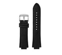 AXTGBHL Correa de nailon for reloj TISSOT PRX T137.407/T137.410, serie Super Player, correa de muñeca for hombre, extremo convexo de 26x12mm(Black-silver pin)