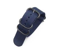 AXTGBHL Correa de nylon con un anillo de anillo de buey Hebilla negra Cinco anillo Strap Spot Fashion Nylon Strap(Blue,24mm)
