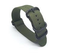 AXTGBHL Correa de nylon con un anillo de anillo de buey Hebilla negra Cinco anillo Strap Spot Fashion Nylon Strap(Grn,22mm)