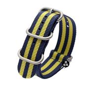 AXTGBHL Correa de pulsera de 22 mm y 23 mm for Seiko Fit for Citizen Watchband Fit for Blue Angel AT8020 Fit for Eagle In The Air JY8078 Correa de acero inoxidable Pulsera sólida(Blue-yellow-silver,23