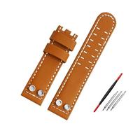 AXTGBHL Correa de Reloj Apta for Hamilton Fit for Air Navy Field H78616553 H78555553 Correa de Reloj de Cuero Vintage Resistente al Agua Pulsera de 20 mm y 24 mm con Remaches(Brown a-no Clasp,20mm)