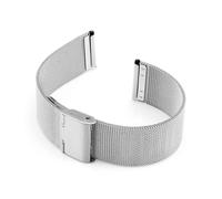 AXTGBHL Correa de reloj con banda de acero for hombres y mujeres, pulsera de acero inoxidable universal tejida de metal de 14, 18 y 20 mm(Silver,20mm)