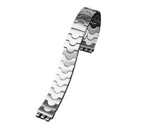 AXTGBHL Correa de reloj con cierre plegable de 12mm, cadena apta for reloj Swatch, correa de muñeca de metal de acero inoxidable for mujer, accesorios de pulsera plateada(G12-Silver)