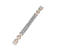 AXTGBHL Correa de reloj con cierre plegable de 12mm, cadena apta for reloj Swatch, correa de muñeca de metal de acero inoxidable for mujer, accesorios de pulsera plateada(G23-Silver)