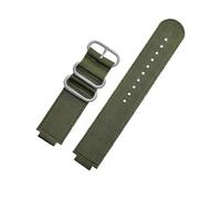 AXTGBHL Correa de reloj convexa de 16mm apta for Casio Fit For G-Shock GM110 GM2100 GA900 GBA-800 GBD-800 GA-800 pulsera de lona de nailon modificada for hombre(Army Green silver)