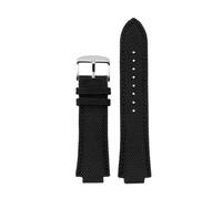 AXTGBHL Correa de reloj convexa for hombre, correa de cuero y nailon, EFB-680, ECB-10PB/DP/YD/HR, GST-B400, 26x14mm, 26x12mm, compatible con Casio Edifice(Black pin,26.14mm)