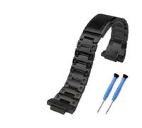 AXTGBHL Correa de reloj cuadrada pequeña for Casio 3229 GM5600/B/G, GM-5600 de metal modificado, funda con cadena de acero inoxidable, accesorios for hombre(Black case strap)