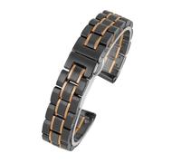 AXTGBHL Correa de reloj de 20 mm for Omega Black Fit for Rossini Fit for pulsera universal Armani Correa de reloj de cerámica de liberación rápida Pulsera for hombres y mujeres(4-black-rose gold)