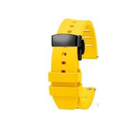 AXTGBHL Correa de reloj de caucho flúor de primera calidad apta for correa de reloj IWC Pulsera de 20 mm y 22 mm Ajuste de liberación rápida for Omega Fit for accesorios de relojes Rolex(Yellow black