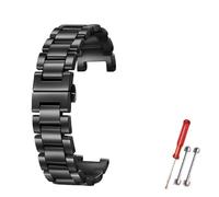 AXTGBHL Correa de reloj de cerámica con perlas blancas y negras aptas for pulsera de mujer Mk MK6985 MK5896 MK5354 MK5774, correa de reloj de cerámica de 20,12mm(Black-silver,20.12mm)