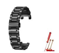 AXTGBHL Correa de reloj de cerámica con perlas blancas y negras aptas for pulsera de mujer Mk MK6985 MK5896 MK5354 MK5774, correa de reloj de cerámica de 20,12mm(Black-rose gold,16.9mm)