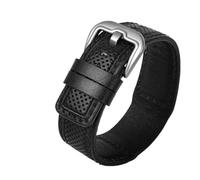 AXTGBHL Correa de reloj de cuero de 24 mm Apto for Dietrich OT-1/12/06 Apto for Suunto Apto for Panerai Pulsera for hombre Pulsera for hombre Línea roja Correa for reloj(Black line-silver)