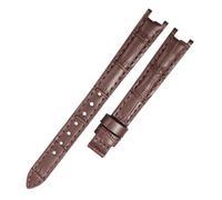 AXTGBHL Correa de reloj de cuero de moda for mujer 1853 Apto for Tissot T094 Apto for la serie Flamenco T094210 Pulsera de reloj Correa de reloj de 12 mm Enviar herramienta(B brown no buckle)