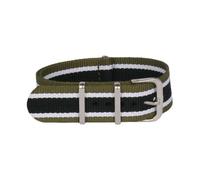 AXTGBHL Correa de reloj de fibra tejida deportiva militar, color negro, verde militar, 20 MM, correas de reloj de nailon de 20MM, correa de reloj de pulsera con hebilla de tela(19mm)