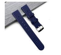 AXTGBHL Correa de reloj de goma de goma de fluoro premium 20 mm 22 mm relojes de relojes Ajuste for la buceo Seiko Pulsera impermeable Pulsera Accesorios de pulsera Reemplazo(Silicone Blue,22mm)