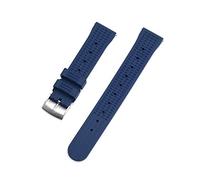 AXTGBHL Correa de reloj de goma de goma de fluoro premium 20 mm 22 mm relojes de relojes Ajuste for la buceo Seiko Pulsera impermeable Pulsera Accesorios de pulsera Reemplazo(Rubber Blue,20mm)