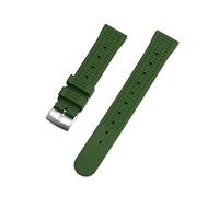 AXTGBHL Correa de reloj de goma de goma de fluoro premium 20 mm 22 mm relojes de relojes Ajuste for la buceo Seiko Pulsera impermeable Pulsera Accesorios de pulsera Reemplazo(Rubber Green,20mm)