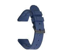 AXTGBHL Correa de reloj de goma de goma de fluoro premium 20 mm 22 mm relojes de relojes Ajuste for la buceo Seiko Pulsera impermeable Pulsera Accesorios de pulsera Reemplazo(Blue Black,20mm)