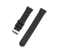 AXTGBHL Correa de reloj de goma de goma de fluoro premium 20 mm 22 mm relojes de relojes Ajuste for la buceo Seiko Pulsera impermeable Pulsera Accesorios de pulsera Reemplazo(Rubber Black,22mm)