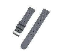 AXTGBHL Correa de reloj de goma de goma de fluoro premium 20 mm 22 mm relojes de relojes Ajuste for la buceo Seiko Pulsera impermeable Pulsera Accesorios de pulsera Reemplazo(Rubber Gray,20mm)