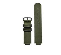 AXTGBHL Correa de reloj de lona con boca convexa apta for CASIO Fit for la serie PROTREK prg-260/270 prw-2500t /3500/5000/5100 correa de reloj de nailon(Army green-black)