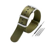 AXTGBHL Correa de reloj de lona de nailon for Seiko Fit for Rolex Fit for Black Water Ghost Correa universal Pulsera suave y transpirable a prueba de agua 20 mm 22 mm(A2-silver bucke,22mm)