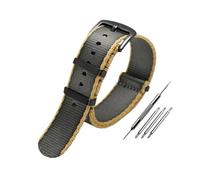 AXTGBHL Correa de reloj de lona de nailon for Seiko Fit for Rolex Fit for Black Water Ghost Correa universal Pulsera suave y transpirable a prueba de agua 20 mm 22 mm(A8-black bucke,22mm)