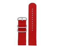 AXTGBHL Correa de reloj de nailon apta for Casio Fit for serie PROTREK PRW-6600 PRG-600Y PRG-650 PRG-600 correa de lona de nailon deportiva resistente al agua de 24mm(Red-silver)