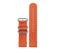 AXTGBHL Correa de reloj de nailon apta for Casio Fit for serie PROTREK PRW-6600 PRG-600Y PRG-650 PRG-600 correa de lona de nailon deportiva resistente al agua de 24mm(Orange-silver)