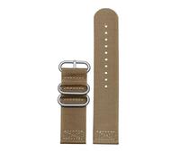 AXTGBHL Correa de reloj de nailon apta for Casio Fit for serie PROTREK PRW-6600 PRG-600Y PRG-650 PRG-600 correa de lona de nailon deportiva resistente al agua de 24mm(Khaki-silver)